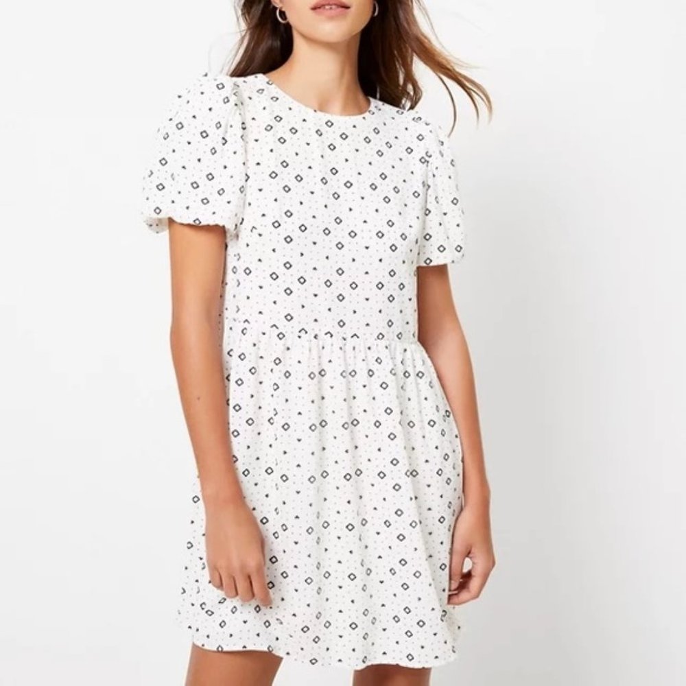 NWT LOFT |  Babydoll White Dress